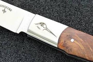 couteau chasse gravure bécasse