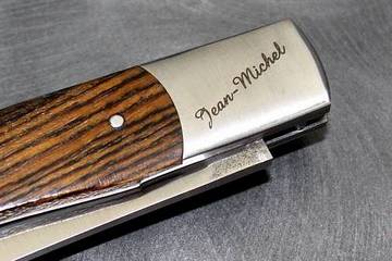 couteau personnalisé gravure laser prénom