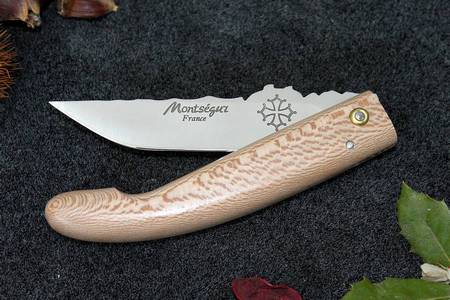 Couteau de poche régional Montségur profil platane