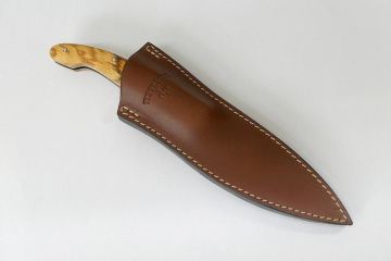 Etui pour couteau fixe ou pliant en cuir naturel