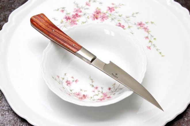 Couteau de table L\'As de table acier Alenox18cr bois de rose