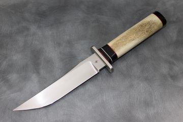 Couteau de bushcraft Poignard bois de cerf lame Bowie acier RWL34