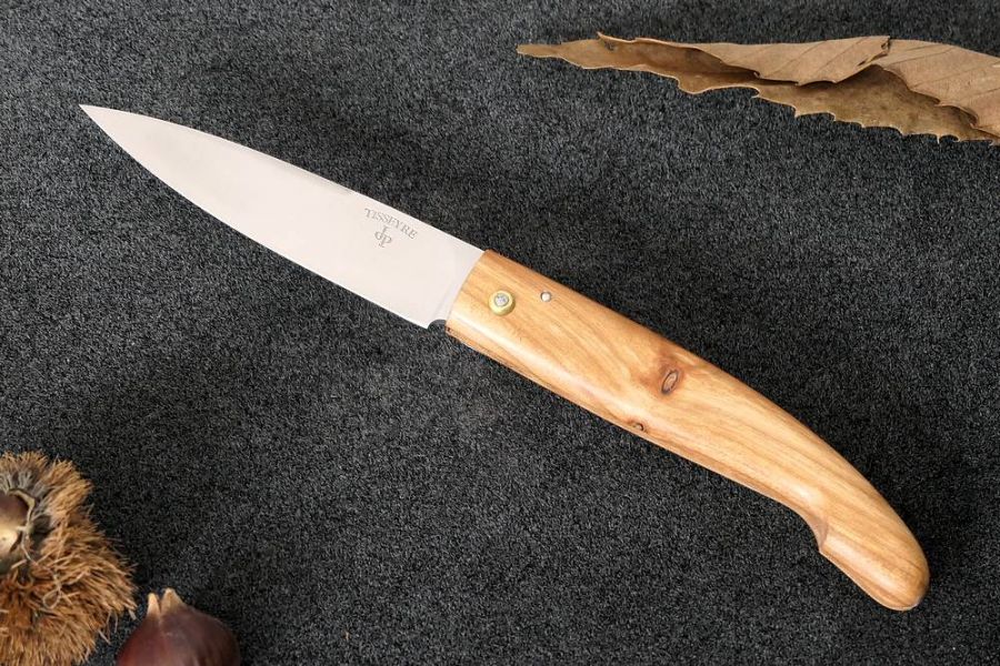 Couteau Style Berger Bougna - Manche En Acacia - Neuf