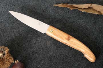 Couteau capucin traditionnel le Berger acier carbone manche pommier
