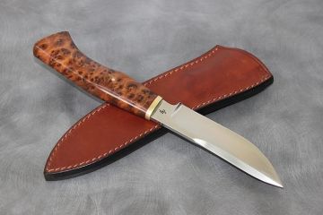 Couteau chasse Drop-point thuya acier inox RWL34