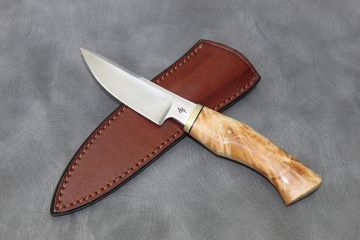 Petit couteau chasse Skinner peuplier stabilisé acier RWL34