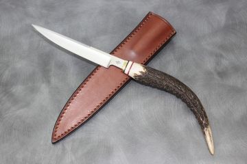Couteau  fixe Stylet bois de cerf acier inox Böhler