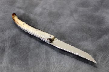 Couteau pliant custom Design Laguiole corne acier RWL34