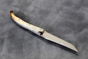 Couteau pliant custom Design Laguiole corne acier RWL34