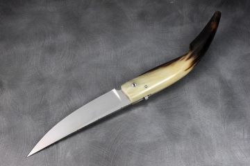 Couteau pliant custom Plantaurel corne acier inox RWL34