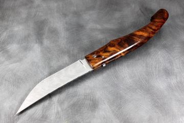 Couteau pliant Baroudeur bois de fer d\'Arizona acier damas inox