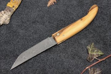 Couteau damas inox Montségur Prestige racine de buis
