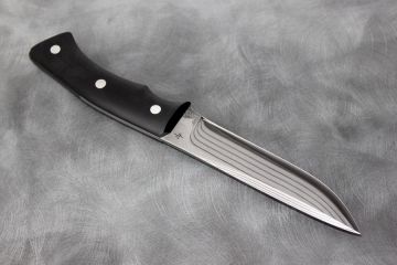 Couteau de chasse "Le GendaÏ" manche micarta lame acier multi-couches Suminagashi