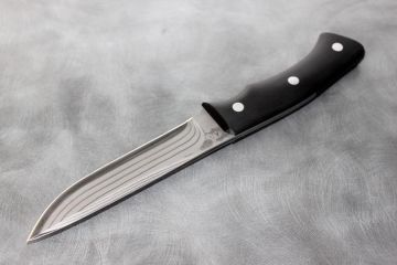 Couteau de chasse \"Le GendaÏ\" manche micarta lame acier multi-couches Suminagashi