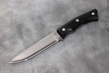 Couteau de chasse \"Le GendaÏ\" manche micarta lame acier multi-couches Suminagashi