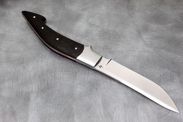 Couteau de chasse \"le Ragot\" manche morta chêne noir acier inox RWL34