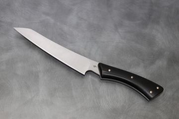 Couteau de cuisine design manche ébène acier inox 12c27