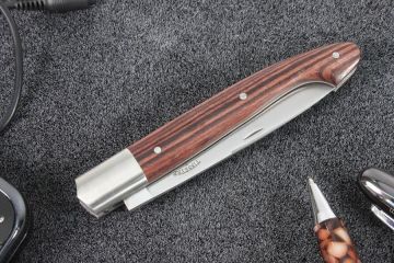 Couteau de poche Pyrène 11 cm lame 12c27 manche bois de violette