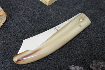 Couteau de poche capucin le Patriarche lame RWL34 corne blonde