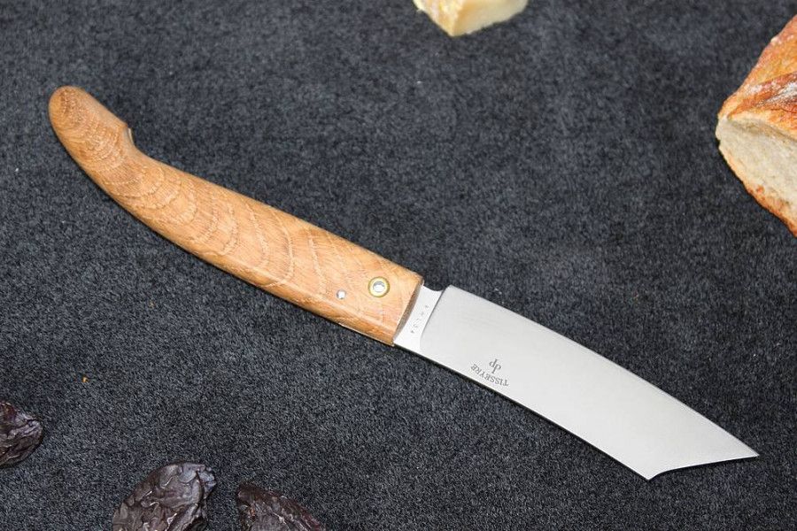 Couteau de poche capucin le Patriarche lame RWL34 ronce de vieux chêne