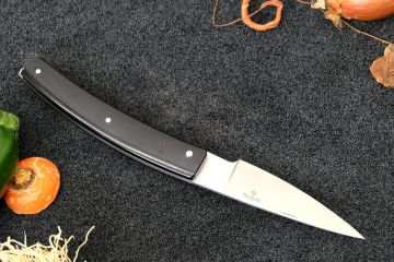 Couteau de poche Harpon lame 14c28 manche micarta texturé noir