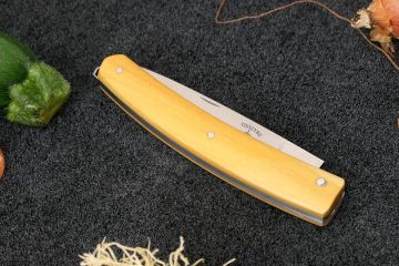 Couteau de poche Harpon lame inox 14c28 manche buis