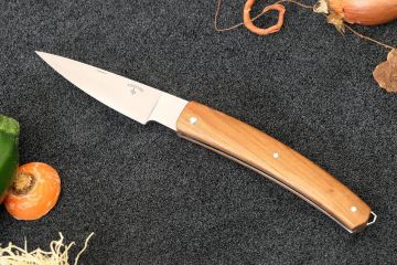 Couteau de poche Harpon lame inox 14c28 manche abricotier