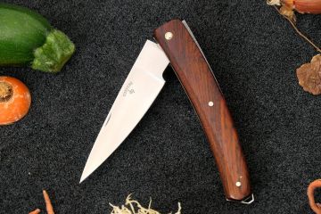 Couteau de poche Harpon lame inox 14c28 manche cocobolo