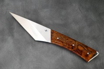 Couteau fixe type Kiridashi manche bois de fer d\'Arizona acier RWL34