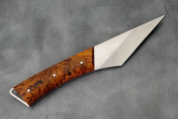 Couteau fixe type Kiridashi manche bois de fer d\'Arizona acier RWL34