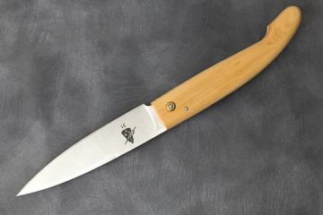 Couteau personnalisé \"CNB-31\" modèle berger manche buis