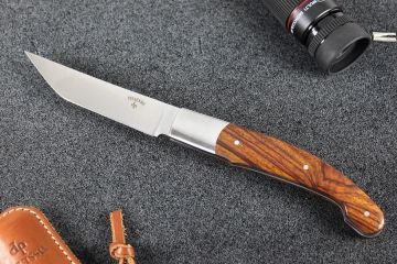 Couteau pliant Baroudeur lame RWL34 manche bois de fer d\'Arizona
