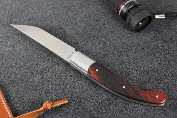 Couteau pliant Baroudeur lame RWL34 manche cocobolo brun