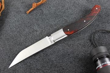 Couteau pliant Baroudeur lame RWL34 manche cocobolo brun