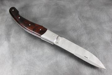 Couteau pliant Baroudeur 13cm bois de fer Arizona lame damas inox