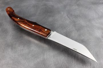 Couteau pliant Baroudeur 12cm loupe bois de fer d'Arizona acier RWL34