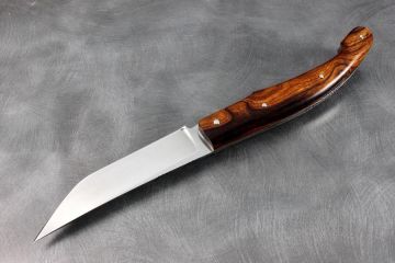 Couteau pliant Baroudeur 12cm loupe bois de fer d\'Arizona acier RWL34