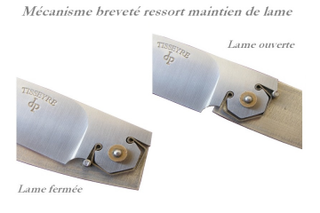 Couteau pliant chasse sanglier, Berger corne blonde acier carbone xc75