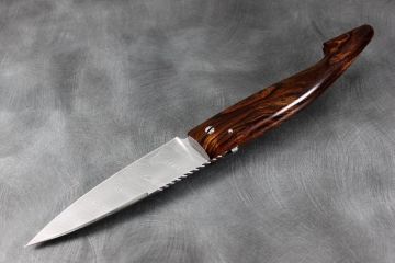Couteau pliant Berger bois de fer d'Arizona acier damas inox