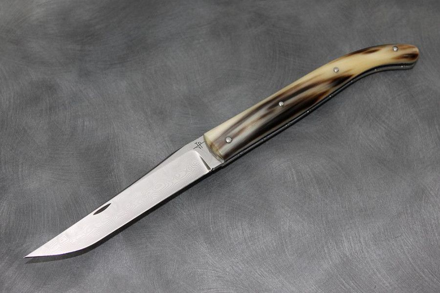 Couteau laguiole personnalisé à lame Damas 