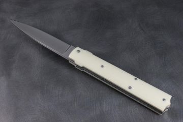 Couteau pliant custom Rétro GM ivoire acier RWL34