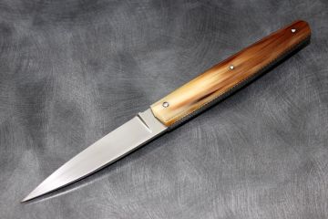 Couteau pliant pour femme Espadon acier RWL34 corne jaspée