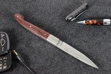 Couteau pliant Pyrène 11 cm lame 12c27 manche bois de violette