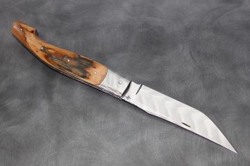 Couteau pliant Trappeur GM  manche ivoire de mammouth acier damas inox