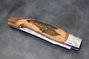 Couteau pliant Trappeur GM  manche ivoire de mammouth acier damas inox