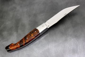Couteau pliant Trappeur loupe bois de fer d'Arizona acier RWL34