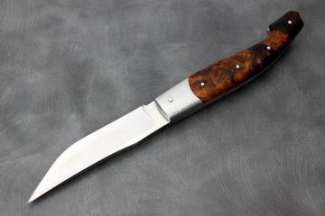 Couteau pliant Trappeur loupe bois de fer d\'Arizona acier RWL34