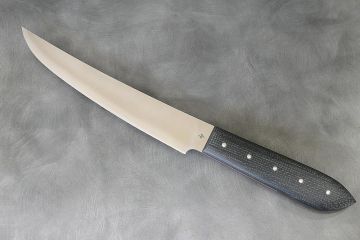 Couteau de cuisine trancheur, manche micarta acier inox Bölher N690