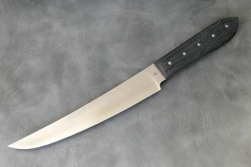 Couteau de cuisine trancheur, manche micarta acier inox Bölher N690