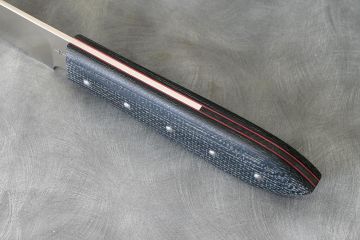 Couteau de cuisine trancheur, manche micarta acier inox Bölher N690